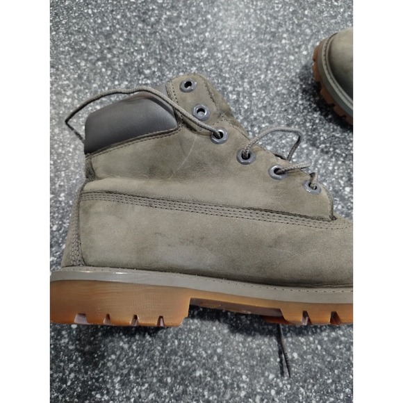 Timberland Waterproof Nubuck Boots Boys 7 UK 6.5‎ Gray Hiking Outdoor Waterproof - Picture 7 of 10